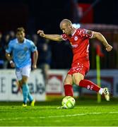 9 May 2025; Kerr McInroy of Shelbournes scores his side's second and winning goal during the SSE Airtricity Men's Premier Division match between Shelbourne and St Patrick's Athletic at Tolka Park in Dublin. Photo by Piaras Ó Mídheach/Sportsfile