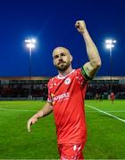 9 May 2025; Mark Coyle of Shelbourne celebrates after the SSE Airtricity Men's Premier Division match between Shelbourne and St Patrick's Athletic at Tolka Park in Dublin. Photo by Stephen McCarthy/Sportsfile
