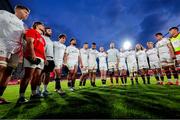 9 May 2025; Iain Henderson of Ulster speaks to his team after the United Rugby Championship match between Munster and Ulster at Thomond Park in Limerick. Photo by John Dickson/Sportsfile