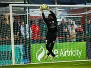 9 May 2025; St Patrick's Athletic goalkeeper Joseph Anang during the SSE Airtricity Men's Premier Division match between Shelbourne and St Patrick's Athletic at Tolka Park in Dublin. Photo by Piaras Ó Mídheach/Sportsfile