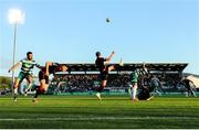 9 May 2025; George Cooper of Drogheda United during the SSE Airtricity Men's Premier Division match between Shamrock Rovers and Drogheda United at Tallaght Stadium in Dublin. Photo by Thomas Flinkow/Sportsfile