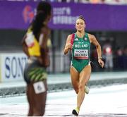 10 May 2025; Sophie Becker of Ireland competing in the women's 4x400m during day one of the 2025 World Athletics Relays at Guangdong Olympic Stadium in Guangzhou, China. Photo by Nikola Krstic/Sportsfile