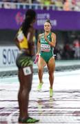 10 May 2025; Sophie Becker of Ireland competing in the women's 4x400m during day one of the 2025 World Athletics Relays at Guangdong Olympic Stadium in Guangzhou, China. Photo by Nikola Krstic/Sportsfile