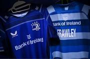 10 May 2025; The jersey of Ciarán Frawley in the Leinster dressingroom before the United Rugby Championship match between Leinster and Zebre Parma at the Aviva Stadium in Dublin. Photo by Brendan Moran/Sportsfile