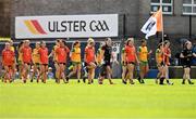 10 May 2025; Both teams parade before the TG4 Ulster LGFA Senior Football Championship final match between Armagh and Donegal at St Tiernach's Park in Clones, Monaghan. Photo by Ramsey Cardy/Sportsfile