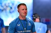 10 May 2025; Ciarán Frawley of Leinster arrives before the United Rugby Championship match between Leinster and Zebre Parma at the Aviva Stadium in Dublin. Photo by Brendan Moran/Sportsfile