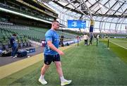 10 May 2025; Jack Boyle of Leinster walks the pitch before the United Rugby Championship match between Leinster and Zebre Parma at the Aviva Stadium in Dublin. Photo by Brendan Moran/Sportsfile