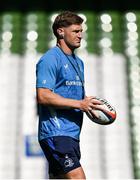 10 May 2025; Jordie Barrett of Leinster, centre, walks the pitch before the United Rugby Championship match between Leinster and Zebre Parma at the Aviva Stadium in Dublin. Photo by Brendan Moran/Sportsfile
