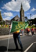 10 May 2025; A Donegal supporter before the Ulster GAA Football Senior Championship final match between Armagh and Donegal at St Tiernach's Park in Clones, Monaghan. Photo by David Fitzgerald/Sportsfile