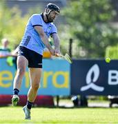 10 May 2025; Ronan Hayes of Dublin shoots to score his side's second goal during the Leinster GAA Hurling Senior Championship Round 3 match between Antrim and Dublin at Corrigan Park in Belfast. Photo by Tyler Miller/Sportsfile
