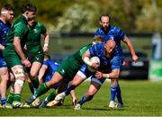10 May 2025; Dewald Barnard of Leinster in action against Connacht during the Junior Interprovincial Rugby Championship Round 2 match between Leinster and Connacht at Balbriggan RFC in Balbriggan, Dublin. Photo by Matt Browne/Sportsfile