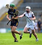 10 May 2025; Richie Lawlor of Wexford in action against Colm Molloy of Galway during the Leinster GAA Hurling Senior Championship Round 3 match between Galway and Wexford at Pearse Stadium in Galway. Photo by Piaras Ó Mídheach/Sportsfile