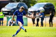 10 May 2025; Craig Miller of Leinster kicks a convertion against Connacht during the Junior Interprovincial Rugby Championship Round 2 match between Leinster and Connacht at Balbriggan RFC in Balbriggan, Dublin. Photo by Matt Browne/Sportsfile