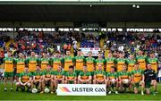 10 May 2025; The Donegal squad before the Ulster GAA Football Senior Championship final match between Armagh and Donegal at St Tiernach's Park in Clones, Monaghan. Photo by David Fitzgerald/Sportsfile
