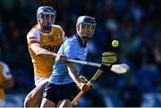 10 May 2025; Brian Hayes of Dublin in action against Sean McKay of Antrim during the Leinster GAA Hurling Senior Championship Round 3 match between Antrim and Dublin at Corrigan Park in Belfast. Photo by Tyler Miller/Sportsfile
