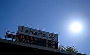 10 May 2025; The scoreboard is seen before the Leinster GAA Hurling Senior Championship Round 3 match between Kilkenny and Offaly at UPMC Nowlan Park in Kilkenny. Photo by Ben McShane/Sportsfile