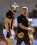 10 May 2025; TJ Reid of Kilkenny, left, and Kilkenny manager Derek Lyng before the Leinster GAA Hurling Senior Championship Round 3 match between Kilkenny and Offaly at UPMC Nowlan Park in Kilkenny. Photo by Ben McShane/Sportsfile