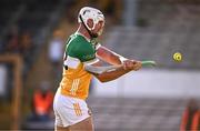 10 May 2025; Oisin Kelly of Offaly scores his side's first goal during the Leinster GAA Hurling Senior Championship Round 3 match between Kilkenny and Offaly at UPMC Nowlan Park in Kilkenny. Photo by Ben McShane/Sportsfile