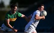 10 May 2025; Alex Beirne of Kildare in action against Barry McNulty of Leitrim during the Táilteann Cup Round 1 match between Kildare and Leitrim at Cedral St Conleth's Park in Newbridge, Kildare. Photo by Daire Brennan/Sportsfile