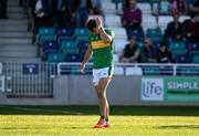 10 May 2025; A dejected Cillian McGloin of Leitrim after the Táilteann Cup Round 1 match between Kildare and Leitrim at Cedral St Conleth's Park in Newbridge, Kildare. Photo by Daire Brennan/Sportsfile