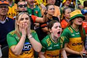 10 May 2025; Donegal supporters react during the Ulster GAA Football Senior Championship final match between Armagh and Donegal at St Tiernach's Park in Clones, Monaghan. Photo by David Fitzgerald/Sportsfile