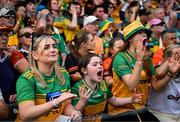 10 May 2025; Donegal supporters react during the Ulster GAA Football Senior Championship final match between Armagh and Donegal at St Tiernach's Park in Clones, Monaghan. Photo by David Fitzgerald/Sportsfile