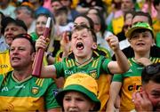 10 May 2025; Donegal supporters react during the Ulster GAA Football Senior Championship final match between Armagh and Donegal at St Tiernach's Park in Clones, Monaghan. Photo by David Fitzgerald/Sportsfile