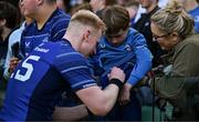 10 May 2025; Jamie Osborne of Leinster signs autographs after the United Rugby Championship match between Leinster and Zebre Parma at the Aviva Stadium in Dublin. Photo by Brendan Moran/Sportsfile