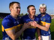 10 May 2025;Tipperary players, from left, Noel McGrath, Ronan Maher and Seamus Kennedy after the Munster GAA Hurling Senior Championship Round 3 match between Clare and Tipperary at Zimmer Biomet Páirc Chíosóg in Ennis, Clare. Photo by John Sheridan/Sportsfile
