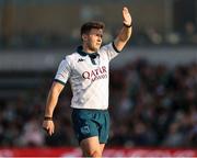 10 May 2025; Referee Ben Breakspear before disallowing a try during a TMO review during the United Rugby Championship match between Connacht and Edinburgh at Dexcom Stadium in Galway. Photo by Thomas Flinkow/Sportsfile