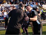 10 May 2025; Clare manager Brian Lohan and Tipperary manager Liam Cahill after the Munster GAA Hurling Senior Championship Round 3 match between Clare and Tipperary at Zimmer Biomet Páirc Chíosóg in Ennis, Clare. Photo by Ray McManus/Sportsfile