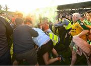 10 May 2025; Players from both sides tussle after the Ulster GAA Football Senior Championship final match between Armagh and Donegal at St Tiernach's Park in Clones, Monaghan. Photo by David Fitzgerald/Sportsfile
