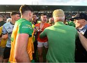 10 May 2025; Players from both sides tussle including Oisin Conaty of Armagh, centre, after the Ulster GAA Football Senior Championship final match between Armagh and Donegal at St Tiernach's Park in Clones, Monaghan. Photo by David Fitzgerald/Sportsfile