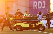 10 May 2025; Mosese Tuipulotu of Edinburgh is taken from the pitch following an injury during the United Rugby Championship match between Connacht and Edinburgh at Dexcom Stadium in Galway. Photo by Thomas Flinkow/Sportsfile