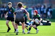10 May 2025; Action from the Bank of Ireland Minis match between Roscrea RFC and Seapoint RFC before the United Rugby Championship match between Leinster and Zebre Parma at the Aviva Stadium in Dublin. Photo by Seb Daly/Sportsfile