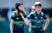 10 May 2025; Action from the Bank of Ireland Minis match between Roscrea RFC and Seapoint RFC before the United Rugby Championship match between Leinster and Zebre Parma at the Aviva Stadium in Dublin. Photo by Seb Daly/Sportsfile