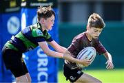 10 May 2025; Action from the Bank of Ireland Minis match between Roscrea RFC and Seapoint RFC before the United Rugby Championship match between Leinster and Zebre Parma at the Aviva Stadium in Dublin. Photo by Seb Daly/Sportsfile