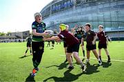 10 May 2025; Action from the Bank of Ireland Minis match between Roscrea RFC and Seapoint RFC before the United Rugby Championship match between Leinster and Zebre Parma at the Aviva Stadium in Dublin. Photo by Seb Daly/Sportsfile