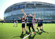 10 May 2025; Action from the Bank of Ireland Minis match between Tullow RFC and Seapoint RFC before the United Rugby Championship match between Leinster and Zebre Parma at the Aviva Stadium in Dublin. Photo by Seb Daly/Sportsfile
