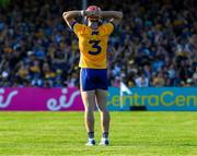 10 May 2025; Darragh Lohan of Clare as the final whistle is blown to end the Munster GAA Hurling Senior Championship Round 3 match between Clare and Tipperary at Zimmer Biomet Páirc Chíosóg in Ennis, Clare. Photo by Ray McManus/Sportsfile