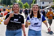 10 May 2025; Clare supporters Ruby and Danielle Sheedy, from Sixmilebridge before the Munster GAA Hurling Senior Championship Round 3 match between Clare and Tipperary at Zimmer Biomet Páirc Chíosóg in Ennis, Clare. Photo by Ray McManus/Sportsfile