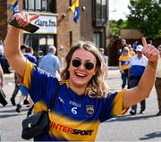 10 May 2025; Tipperary supporter Christina Bradshaw before the Munster GAA Hurling Senior Championship Round 3 match between Clare and Tipperary at Zimmer Biomet Páirc Chíosóg in Ennis, Clare. Photo by Ray McManus/Sportsfile