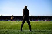 10 May 2025; Clare manager Brian Lohan during the final minutes of the Munster GAA Hurling Senior Championship Round 3 match between Clare and Tipperary at Zimmer Biomet Páirc Chíosóg in Ennis, Clare. Photo by Ray McManus/Sportsfile