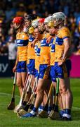 10 May 2025; The Clare players before the Munster GAA Hurling Senior Championship Round 3 match between Clare and Tipperary at Zimmer Biomet Páirc Chíosóg in Ennis, Clare. Photo by Ray McManus/Sportsfile
