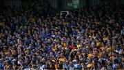 10 May 2025; Clare and tipperary supporters, in the 20,685 attendance, during the Munster GAA Hurling Senior Championship Round 3 match between Clare and Tipperary at Zimmer Biomet Páirc Chíosóg in Ennis, Clare. Photo by Ray McManus/Sportsfile