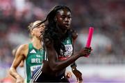 11 May 2025; Rhasidat Adeleke of Ireland competing in the women's 4x400m World Championship Qualifying Round 2 during day two of the 2025 World Athletics Relays at Guangdong Olympic Stadium in Guangzhou, China. Photo by Nikola Krstic/Sportsfile