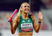 11 May 2025; Sharlene Mawdsley of Ireland after winning the women's 4x400m World Championship Qualifying Round 2 and qualifying for the 2025 Tokyo World Athletics Championships during day two of the 2025 World Athletics Relays at Guangdong Olympic Stadium in Guangzhou, China. Photo by Nikola Krstic/Sportsfile