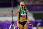 11 May 2025; Sharlene Mawdsley of Ireland after winning the women's 4x400m World Championship Qualifying Round 2 and qualifying for the 2025 Tokyo World Athletics Championships during day two of the 2025 World Athletics Relays at Guangdong Olympic Stadium in Guangzhou, China. Photo by Nikola Krstic/Sportsfile