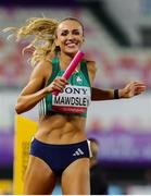 11 May 2025; Sharlene Mawdsley of Ireland after winning the women's 4x400m World Championship Qualifying Round 2 and qualifying for the 2025 Tokyo World Athletics Championships during day two of the 2025 World Athletics Relays at Guangdong Olympic Stadium in Guangzhou, China. Photo by Nikola Krstic/Sportsfile