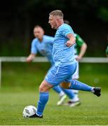 11 May 2025; Paul Murphy of North End United shoots to score his side's first goal, a penalty, during the Sports Direct Men’s FAI Cup first round match between North End United and Castlebar Celtic at Hollygrove Townparks in Wexford. Photo by Tyler Miller/Sportsfile